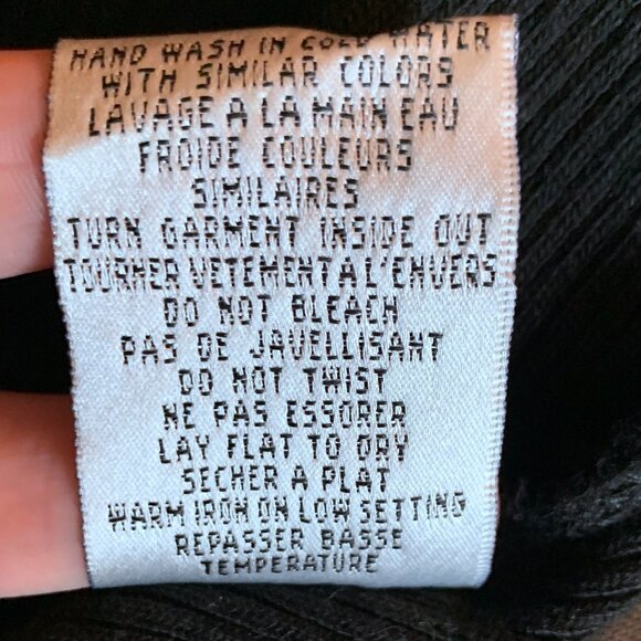 NESS -  XL Asymmetrical Tunic Top Black Gray Abstract Print Long Sleeve - Picture 11 of 11